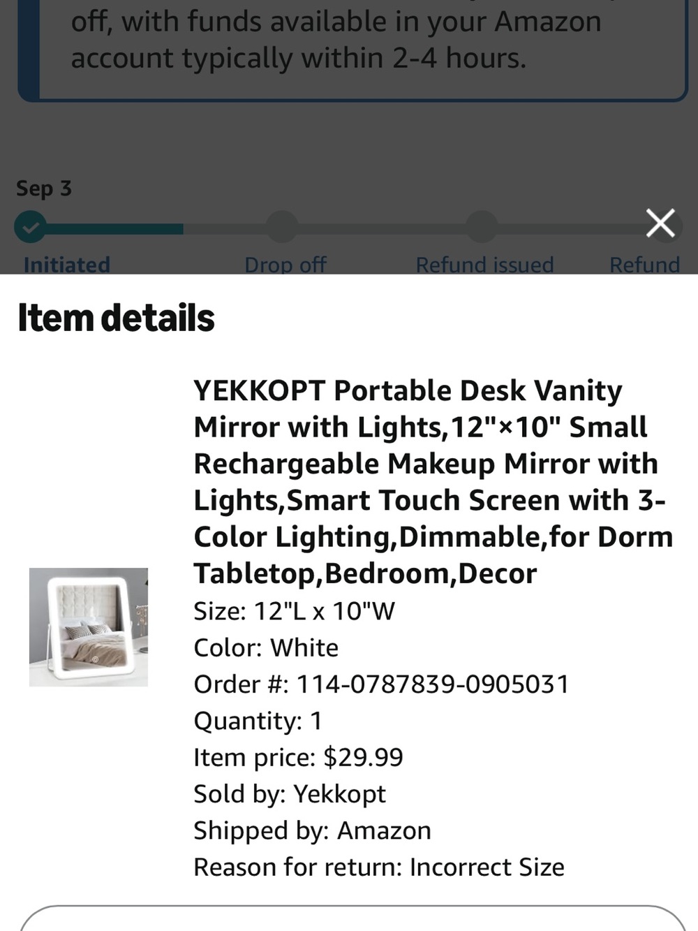 LED VANITY MIRROR - Picture 2 of 3